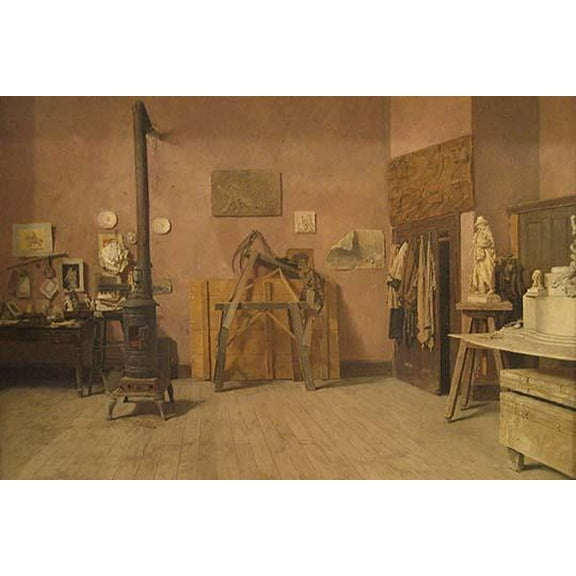 Sculptor's Studio-Fine art canvas print (20" x 30")