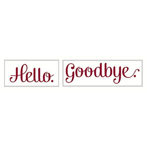 Hello Goodbye Quote Wall Decals Art For Entryway 23 X 4 5 Inch