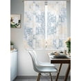 thumbnail image 4 of Vintage Yellow Blue Sheer Curtains 63 Inch Length 2 Panels Set, Abstract Art Floral Voile Window Treatment Rod Pocket Curtains Sheers Drapes for Bedroom/Living Room/Kitchen 52x"63"x2, 4 of 7