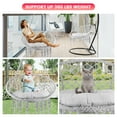 thumbnail image 7 of Boho Gray Hammock Chair with Cushions, Max 350 Lbs Load, for Garden, Balcony & Sunroom Retreat, 7 of 7