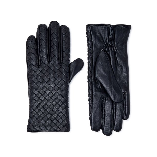Scoop Women’s Leather Basketweave Gloves