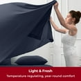 thumbnail image 6 of Mellanni Sheet Set Brushed Microfiber, Extra Deep Pocket, 5 Piece Split King, Navy Blue, 6 of 8