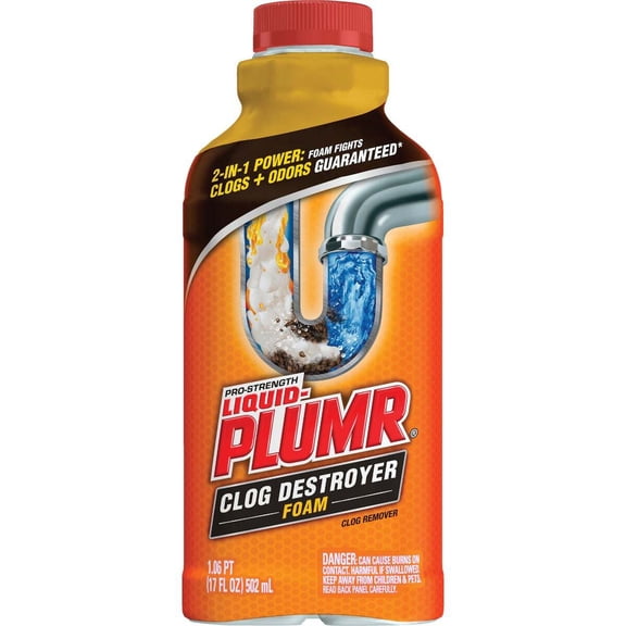 Liquid-Plumr Slow Flow Fighter Drain Cleaner - Clog-Free, Unscented - 17 Oz. Single Piece