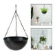 thumbnail image 3 of Maceta colgante decorativa, cesta de flores colgante, soporte para maceta, maceta colgante negro grande, 3 of 9