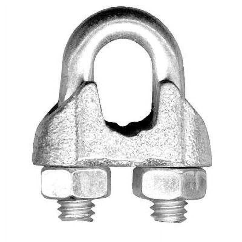 Peerless 4503840 1/2" Cable Clips, 10 Pack, Zinc Plated Malleable Wire Rope Clips (UPC Tagged)