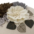 thumbnail image 5 of JWH 3D Square Coffee Flower Throw Pillow Covers for Sofa,Bed and Couch 18*18inch Coffee, 5 of 8