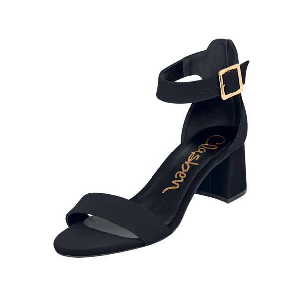Zapatillas Abiertas Dama Clasben Tipo Ante Negro negro 23 Clasben 024DJ6