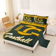 thumbnail image 2 of jejeloiu Kids Football Games Full Size Sheets For Ball Gamer,Yellow Green American City Bed Sheets For Boys,4-Piece, 2 of 6