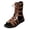 Brown, variant on Womens Vintage Gothic Mid Calf Gladiator Flat Sandals Roman Beach Casual Studded Leather Lace up Wedge Low Heels Fisherman Dress Summer Shoes Brown Size 7