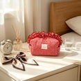 thumbnail image 6 of OCCOA Lace Floral Pen Bag Large Capacity Suitable for Outdoor Travel Handbag Makeup Bag Three-Dimensional Storage Pouch for Stationery Cosmetics, A, 6 of 6
