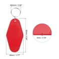 thumbnail image 2 of Uxcell Vintage Motel Keychain Blank Hotel Keychain Rhombus Retro Key Tags Red, 2 of 7