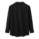 thumbnail image 3 of Camisas Deportivas Hombre Camisa de manga larga de playa con solapa informal de un solo pecho para otoño e invierno para hombre, camisa de vacaciones al libre con un solo bolsillo para (Black, M), 3 of 5