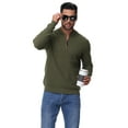thumbnail image 5 of Weilanxin Men's Lightweight Sweater Quarter Zipper Pullover Sweaters Knitted Crew Neck Long Sleeve Waffle Casual, 5 of 9