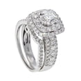 thumbnail image 4 of 14K White gold 2 1/2ctw Diamond Bridal Set Double Halo Style Engagement Ring Set, 4 of 5