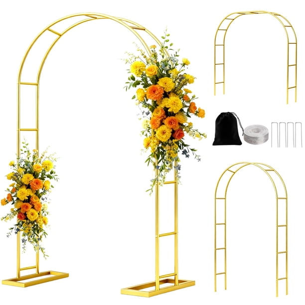 Arco de Jardín Metálico con Enrejado Nisoger 2m con Estructura de Acero