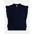 thumbnail image 6 of Scenario Women's Ruffle Sweater Vest, Sizes S-XXXL, 6 of 6