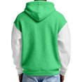thumbnail image 5 of Y2K Style Men's Quarter-Zip Hooded Waffle Knit Sweatshirt, Thickened Fleece Texture Pullover, Fall Spring Retro Fashion,Green,5XL, 5 of 5