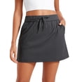 thumbnail image 1 of Falda CRZ YOGA Deportiva de Tenis con Short Incorporado, Cintura Alta, Gris, Talla XS, 1 of 5