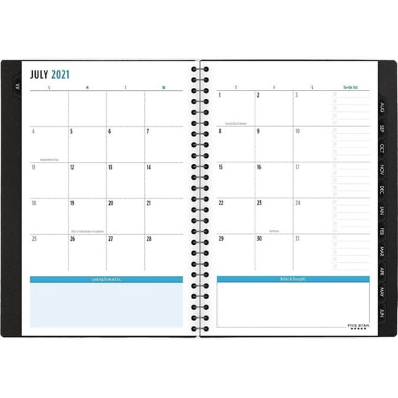Acco Brands AAGCAW45100 8,5 x 5,5 Po. Planificateur Hebdomadaire et Mensuel Académique Étudiant en Solde, Multicolore - Petit