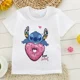 thumbnail image 3 of Camiseta de algodón para niños, camiseta de dibujos animados de Disney Lilo Stitch, camiseta de manga linda de Stitch, camiseta gráfica Y2k, camisetas para niñas y niños, 3 of 5
