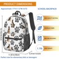thumbnail image 3 of German Shepherd and Dog Paw Print 17" School Backpacks for Teens,Waterproof Oxford Fabric,S-Shape Padded Straps for School,Travel,Hiking,Camping, 3 of 6
