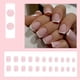 thumbnail image 2 of 24pcs French False Nails - Press On Nails - Full Coverage False Nails Nude White Square Stick On Nails - French False Nails Stick On Nails for Women, 2 of 5
