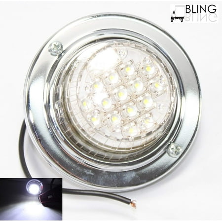 Enhanced Clear White Round Broad Range Back up Reverse LED Light Truck TrailerSAE approved. Operates from 9~16 volts. This light model complies with the.., By Blingbling