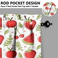 thumbnail image 4 of Cherry Kitchen Curtains and Valances Set-3 Piece Kitchen Curtains Sets with Valance for Windows Rod Pocket Machine Washable Kitchen Decor(54"x18"+2x27.5"x24"), 4 of 5