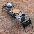 thumbnail image 4 of Table de Camping Rétractable Portable en Métal Table Pliante Hauteur Réglable pour Pique-Nique Pêche Barbecue, 4 of 6