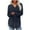 Dark Blue, variant on Besolor Womens Fall Winter Knit Sweaters Casual Long Sleeve V Neck Pullover Knitwear Side Slit Dressy Tops Blouses