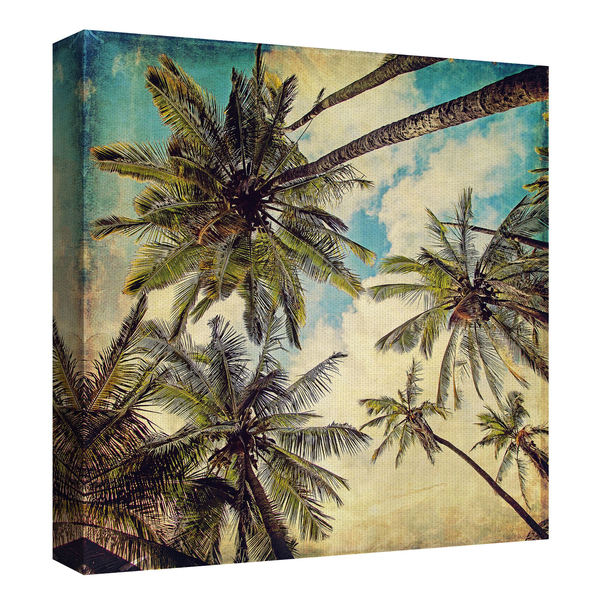 Masterpiece Art Gallery Kauai Island Palm Trees by Michelle Oppenheimer Canvas Photo Art Print 35" x 35"