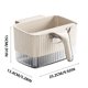 thumbnail image 3 of Cubo de basura de cocina montado en pared con raspador, bote de residuos sin perforación, cubo de compost compacto e impermeable para encimera de cocina o montaje en pared, capacidad de 4 litros, 3 of 9