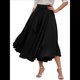 thumbnail image 2 of Vestido Bohemio, Elegante, Informal, de Cintura Alta y Estilo Irregular con Bolsillos para Mujer Negro XL, 2 of 9