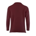 thumbnail image 3 of A2Y Women's Relaxed fit Mock Neck Mossy Fluffy Knit High Low Sweater Burgundy M, 3 of 5