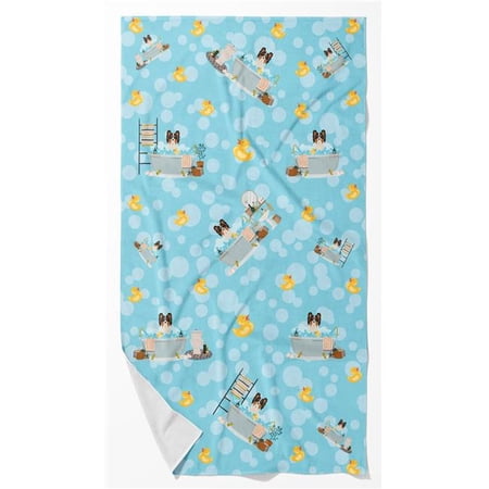Carolines Treasures WDK5645BTLG 42 x 24 in. Unisex Tricolor Papillon Bath Towel - Large