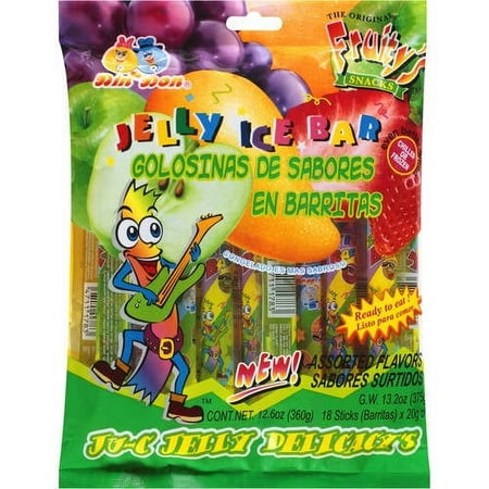 Din Don Assorted Flavors Jelly Ice Bars, 18 ct