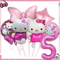 thumbnail image 3 of Decoraciones para fiesta de cumpleaños de Hello Kitty, vajilla con forma de gato kawaii, plato, mantel, pegatinas para baby shower, regalos para niñas, suministros para fiestas, 3 of 5