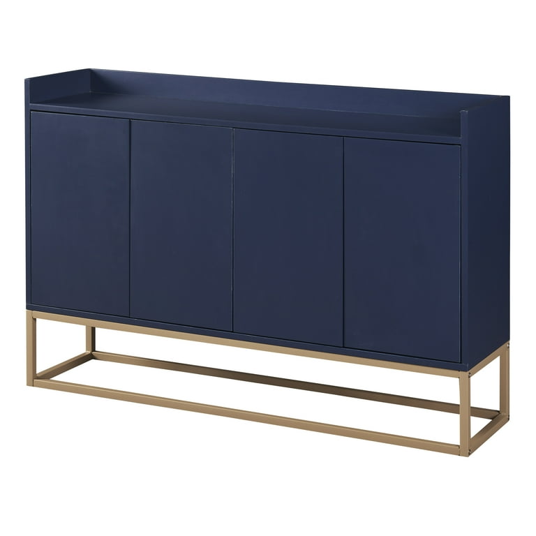 Dtwnek Sideboard Buffet Cabinet for Dining Room Navy Blue