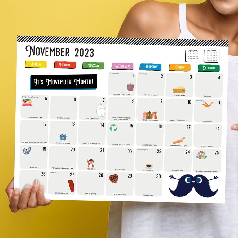 TF Publishing - Desk pad monthly blotter calendar - desktop - 2023-2024 -  every day's a holiday - month to view - medium - 17.01 in x 12.01 in -  landscape - dated - Walmart.com