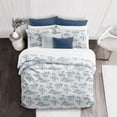 thumbnail image 2 of 6ix Tailors  Auclair Blue Super King Comforter & 2 Pillow Shams Set - 3 Piece, 2 of 4