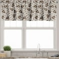 thumbnail image 3 of Ambesonne Earth Tones Valance & Curtain, Brown Flower Leaves, 55"x30", Dark Brown White, 3 of 6