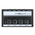 thumbnail image 4 of Mezclador de Audio MH400: 4 Entradas TS de 1/4 Pulgadas, Control de Volumen Individual, Carcasa Metálica, Compacto y Portátil, Calidad de Sonido Superior, 100-240V, 4 of 6