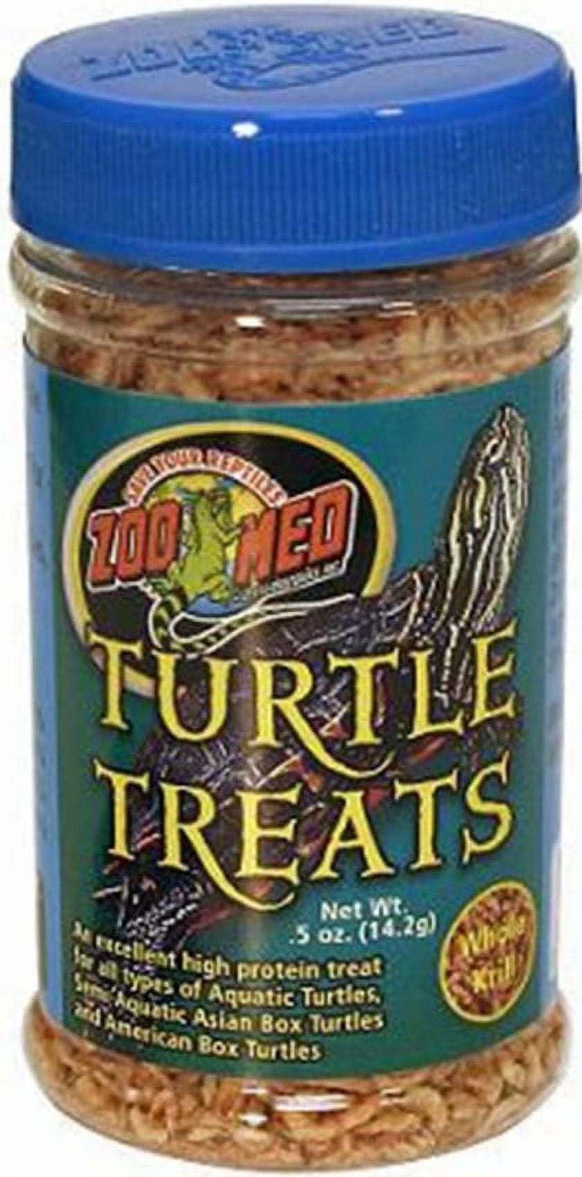 Zoo Med Turtle Treats Whole Krill High Protein Treat for All Turtles [Reptile Tortoise Food, Reptile Crickets and Insects, Reptile Aquatic Turtle Food, Reptile Supplies] 3 oz (6 x 0.5 oz)