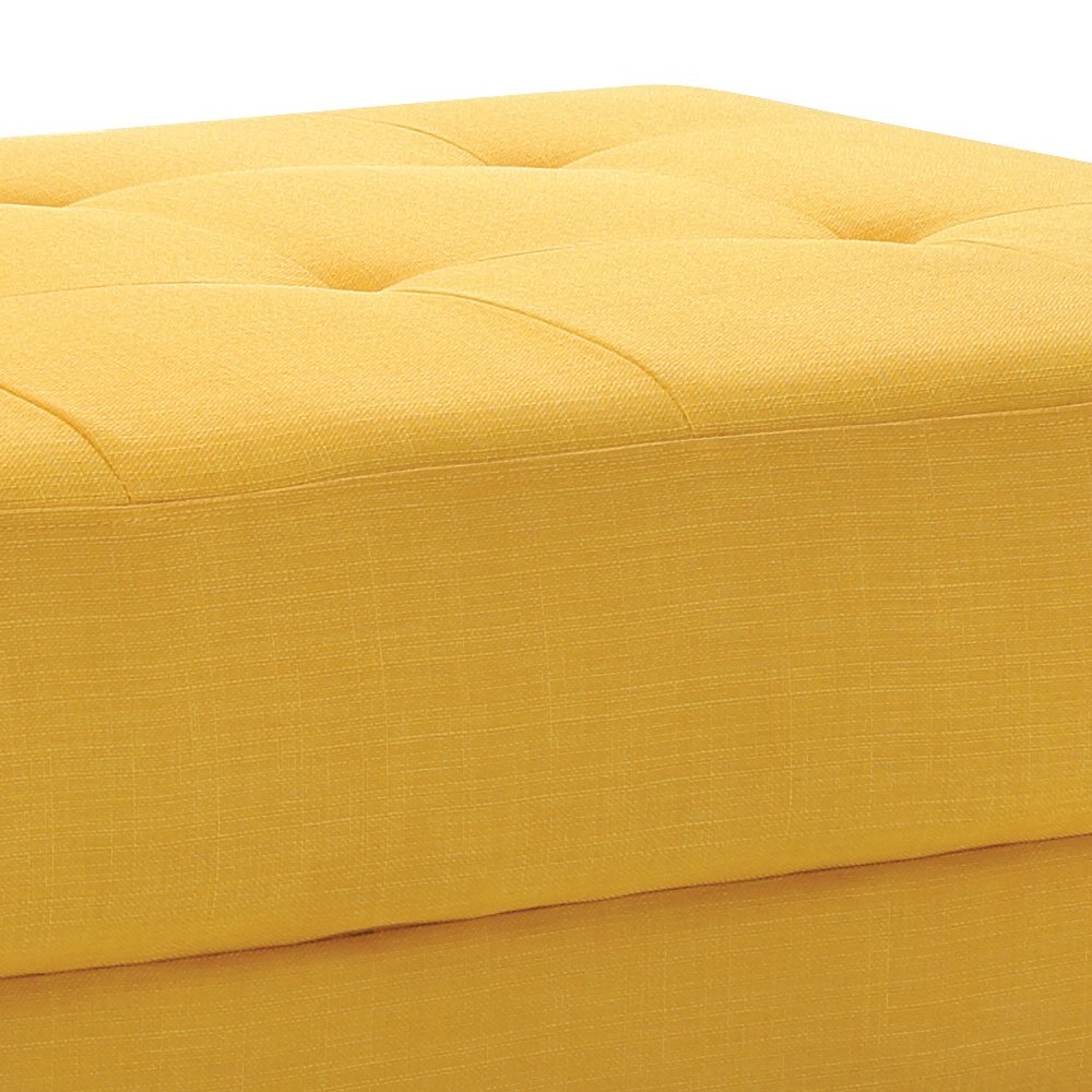 Glory Furniture Riveredge Ottoman in Yellow Color