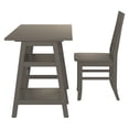 thumbnail image 4 of Furniture of America Acres Wood 2pc Writing Desk and Chair Set, Gray, 4 of 7