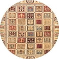 thumbnail image 1 of Ahgly Company Machine Washable Indoor Round Abstract Chestnut Red Area Rugs, 8' Round, 1 of 7