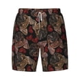 thumbnail image 4 of Lsque Mens Swim Trunks Hearts and French Bulldog Pattern - Bathing Suit Compression Liner - Beach Swim Shorts Swimwear - (S-3XL) - Stretch Quick Dry -3X-Large, 4 of 9