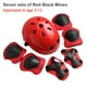 thumbnail image 2 of Juego de 7 unids/set de casco de seguridad para niños y niñas, conjunto de rodilleras, coderas, protección para casco de bicicleta y patín para ciclismo Fivean Cascos de ciclismo, 2 of 2
