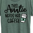 thumbnail image 3 of Instant Message - This Auntie Needs Her Coffee  - Women's Short Sleeve Graphic T-Shirt, 3 of 7