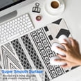 thumbnail image 4 of Long Mouse Pads for Desk,White Geometric Diamond Chevron Pattern Desk Mats on Top Of Desks, Desk Mouse Pad Extra Large with 3mm Non-Slip Base and Stitched Edge for Gaming,Office,Work,Home 31.5"x11.8", 4 of 6